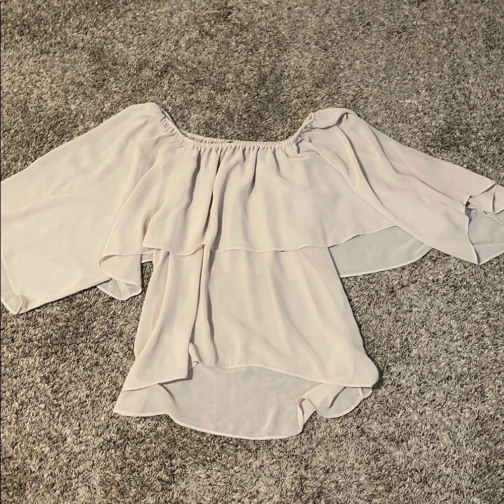 Sheer off the shoulder blouse